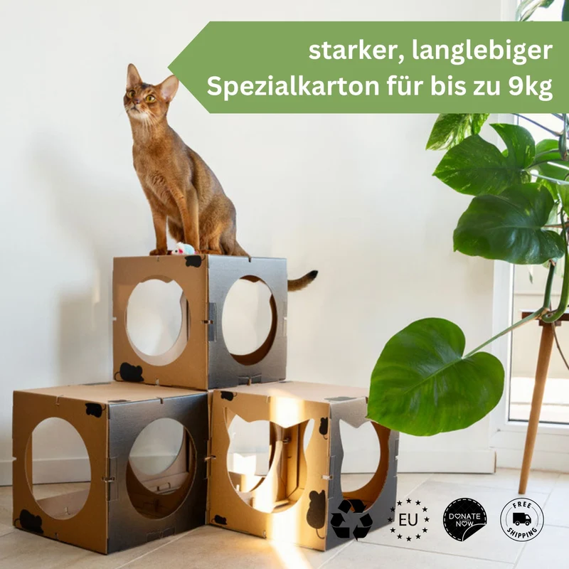 Katzenhaus Kitten Castle - schwarz