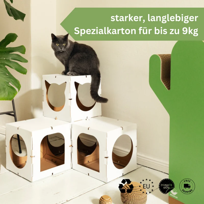 Katzenhaus Kitten Castle - weiß