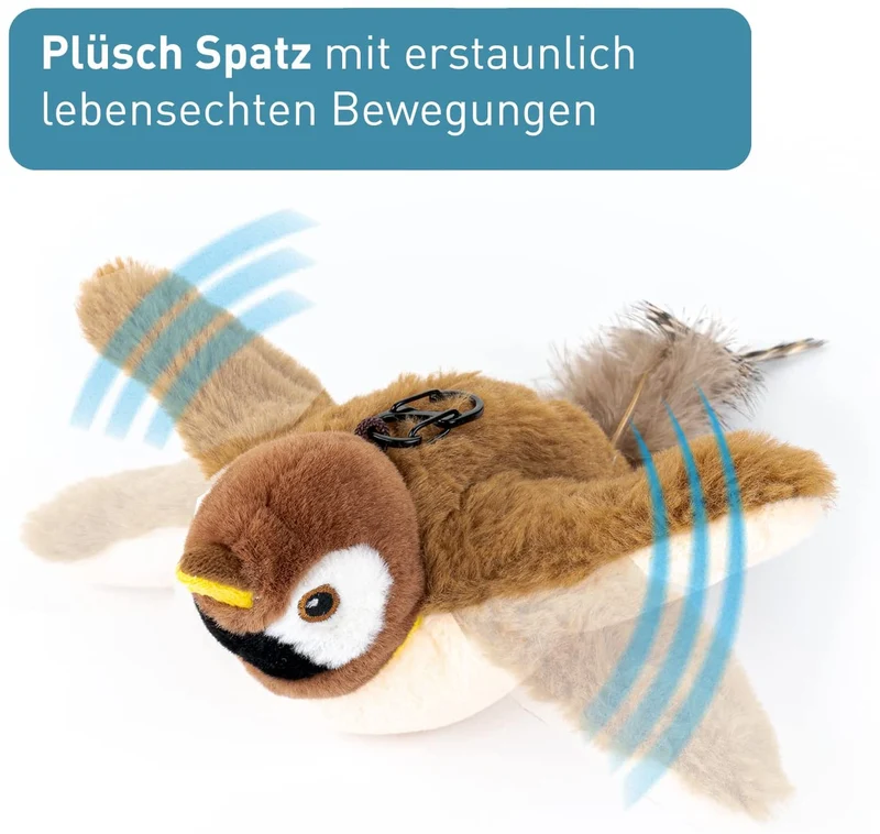 PetTec interaktives Plüschtier für Katzen - Spatz