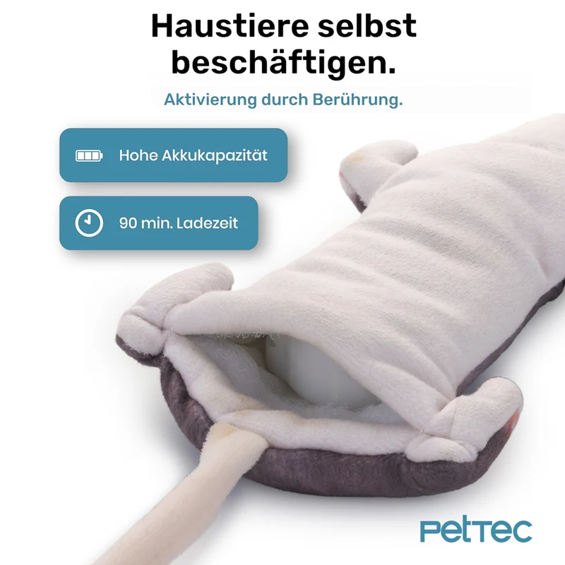 PetTec interaktives Plüschtier für Katzen - Ratte