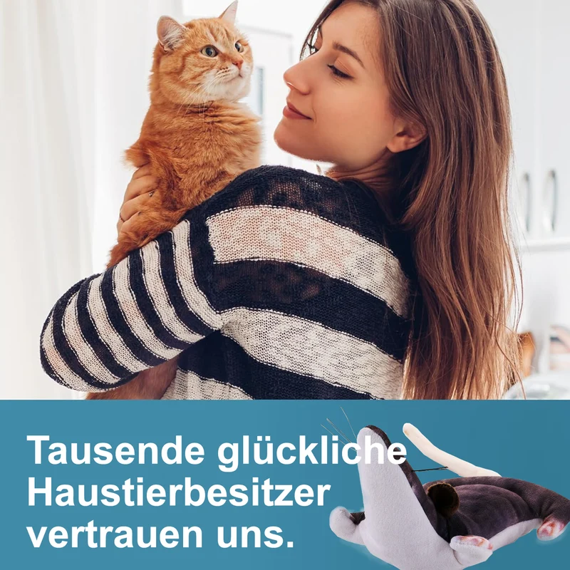 PetTec interaktives Plüschtier für Katzen - Ratte
