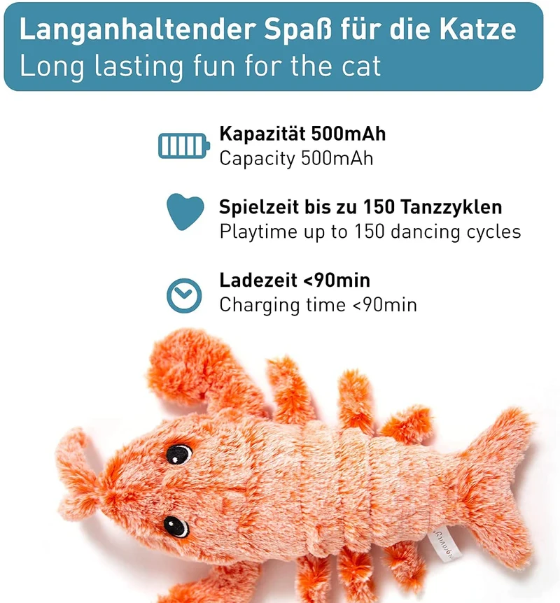 PetTec interaktives Plüschtier für Katzen - Hummer