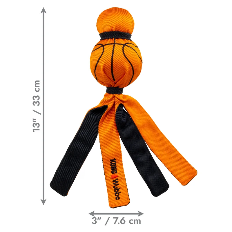 KONG Wubba Sports Hundespielzeug – Zerrspielzeug mit Quietscher