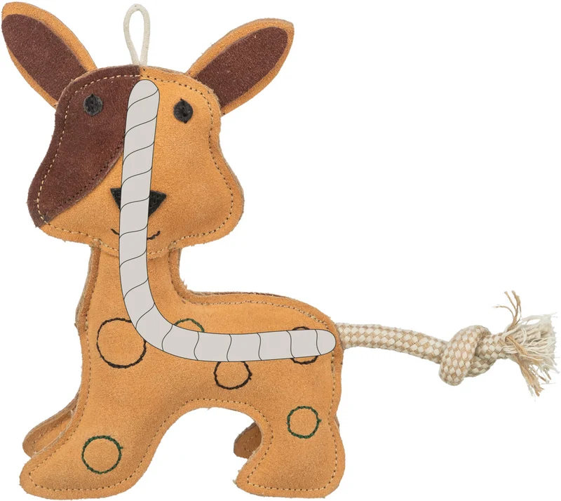 TRIXIE Hundespielzeug Tau & Leder – Robust für Kauen & Zerrspiele