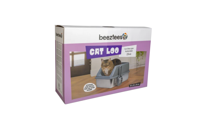 Beeztees Katzentoilette Zilva aus Edelstahl – Hygienisch, robust & komfortabel für Deine Katze