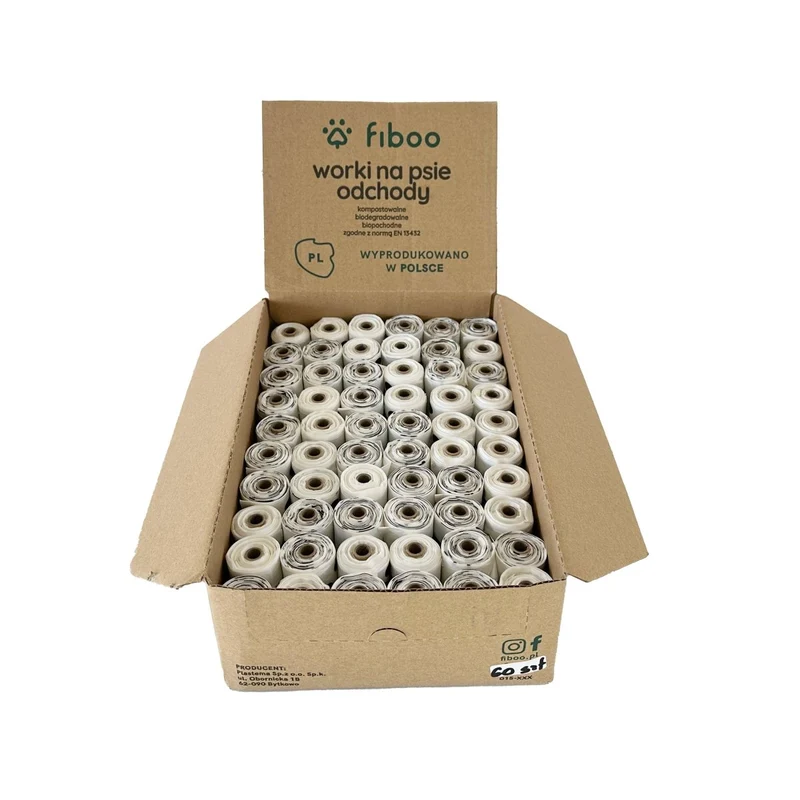 FIBOO Kotbeutel 10x15 Stk. - Weiss