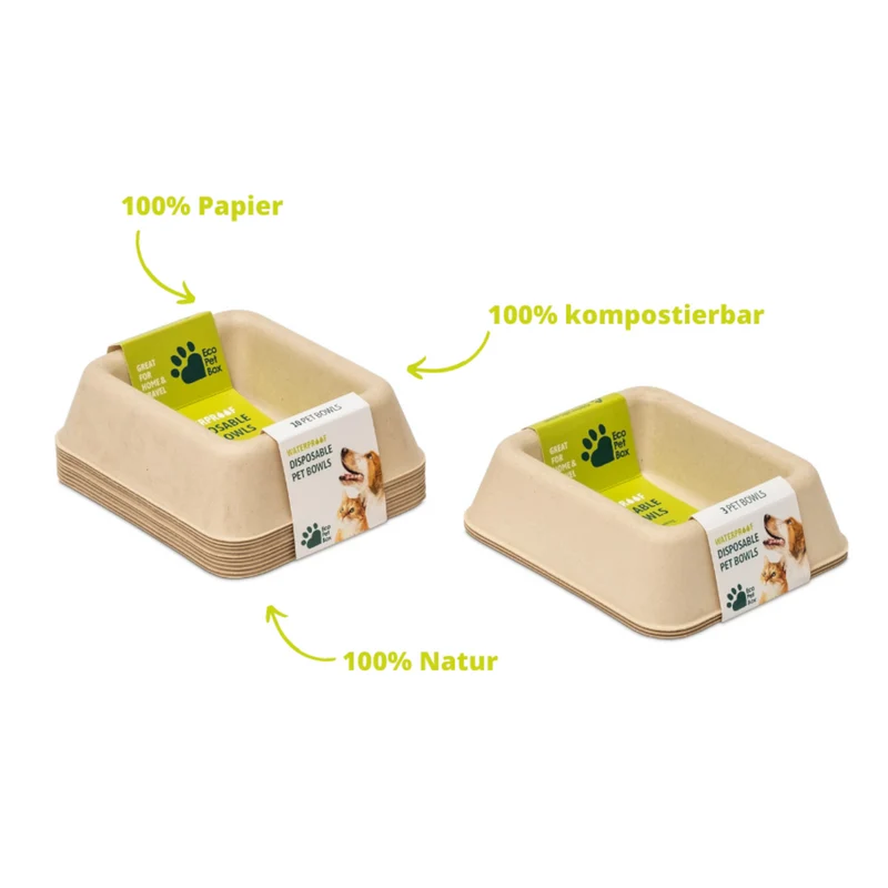 ECOPETBOX - DIE kompostierbaren Wasser- und Hundenäpfe