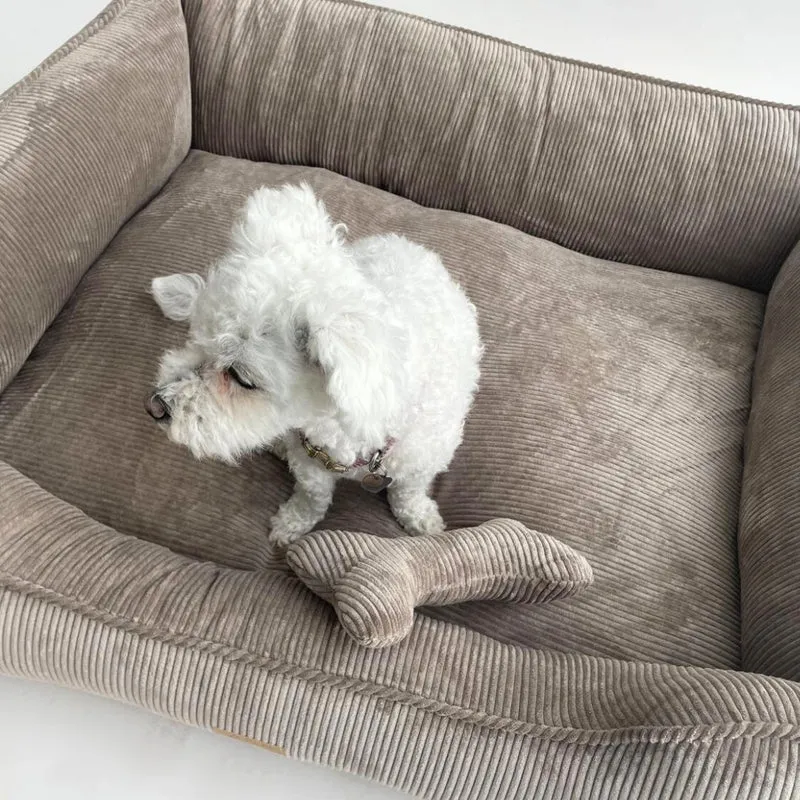 Ann Habor - Hundespielzeug mit Fleischknochen - Reisbraun