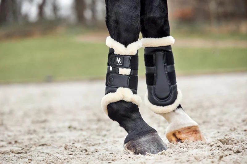 Horse Guard - Dressurgamaschen m. Lammfell - Schwarz