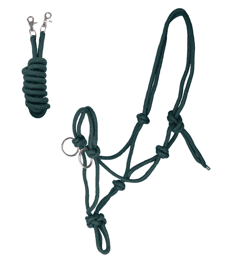 Waldhausen - Knotenhalfter m. Zügel - Grün