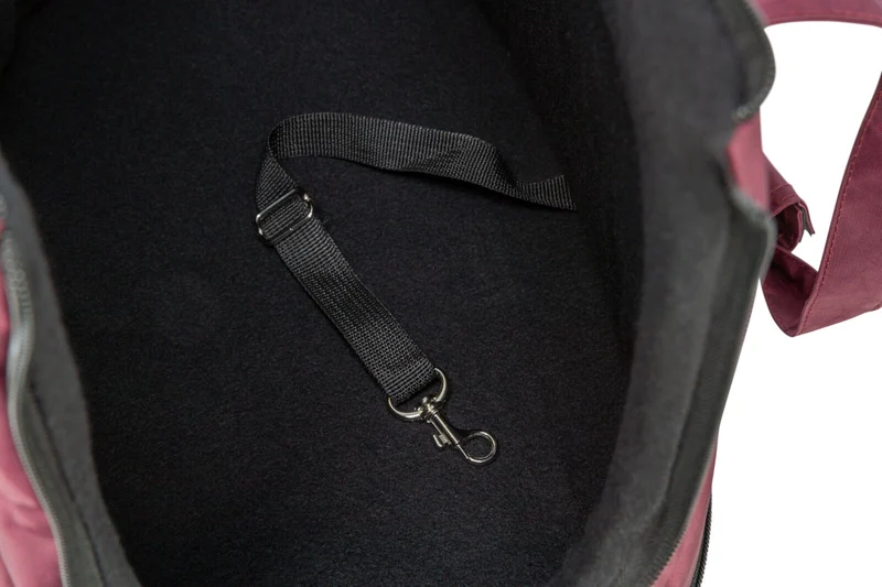 Hundetragetasche Schultertasche Riva aus Jacquard-Stoff mit Fleecefutter und abnehmbarem Netzeinsatz