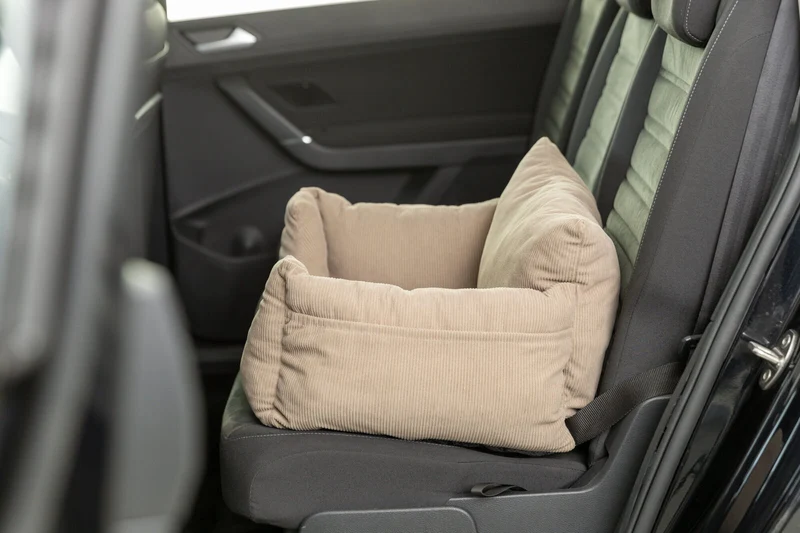 Autositz für kleine Hunde, Cord-Optik