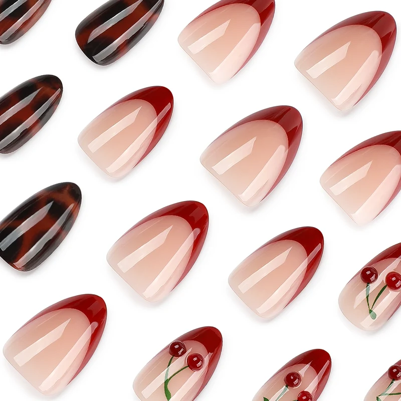 Kreative Nagelkunst im Cherries-Design Karnz