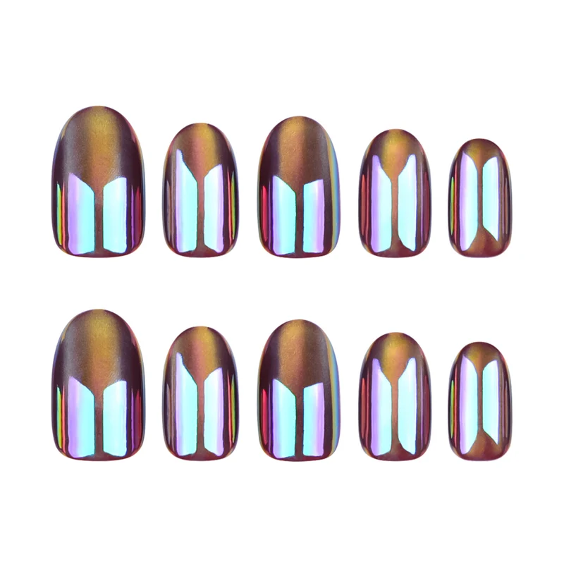 Glänzende Nagelkunst mit holografischem Effekt Karnz