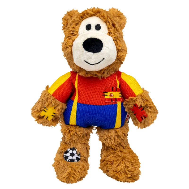 KONG Wild Knots Nation Sport Bear – Plüsch-Hundespielzeug im Fussball-Trikot