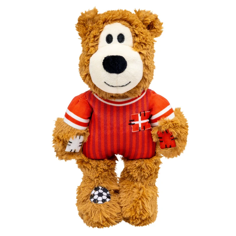 KONG Wild Knots Nation Sport Bear – Plüsch-Hundespielzeug im Fussball-Trikot