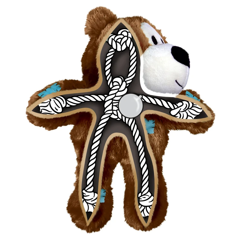 KONG Wild Knots Nation Sport Bear – Plüsch-Hundespielzeug im Fussball-Trikot