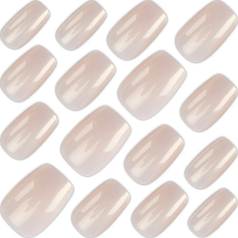 Elegante natürliche Finish Press-On-Nagelset Karnz