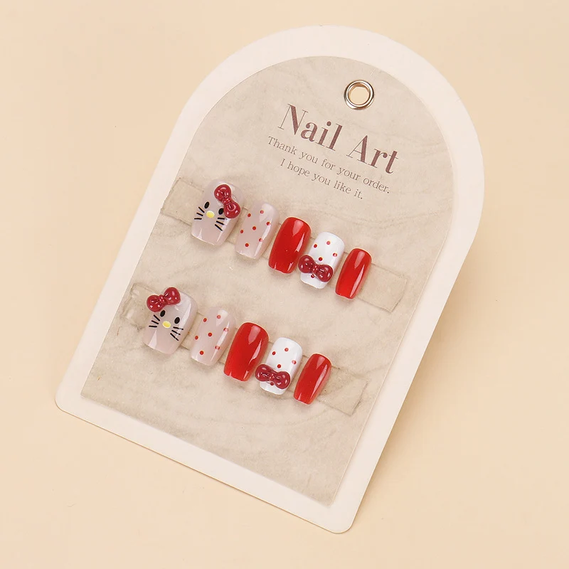 Stylische Press-On-Nageltips mit Leopardendesign Karnz
