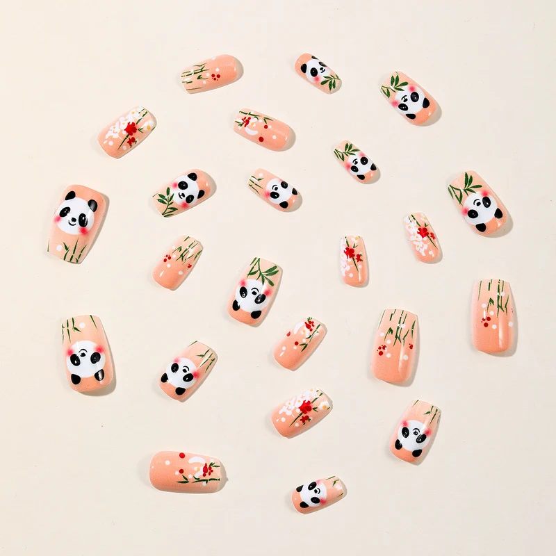 Verspielt Panda-Themen 3D Nagelkunst Set Karnz