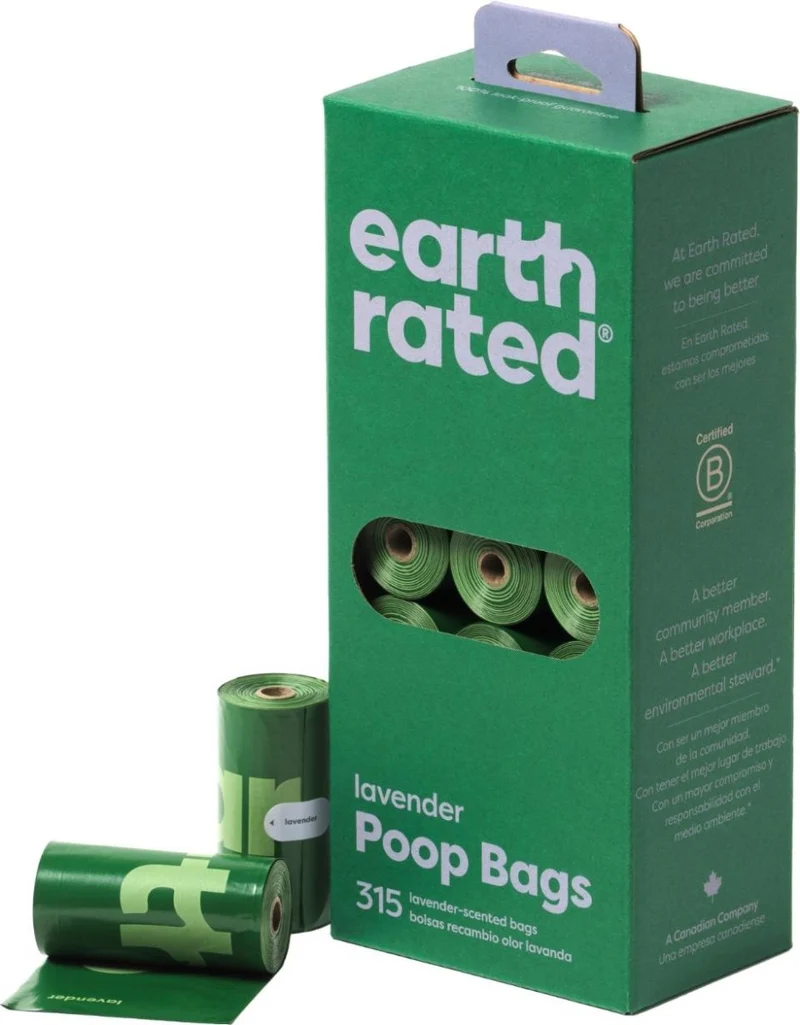 Earth Rated Hundebeutel mit Lavendelduft – 21 Rollen