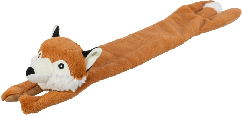 Hundespielzeug Schlenker - Fuchs aus Plüsch, mit Knisterfolie und Quietscher