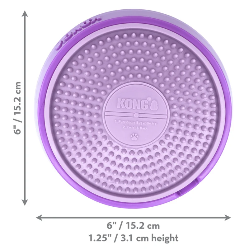 KONG Licks Spinz – Drehende Schleckmatte für Hunde & Katzen | BPA-frei | S & L