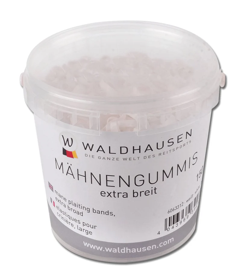 Gummi-Flechtbänder extrabreit, weiß, 150 g