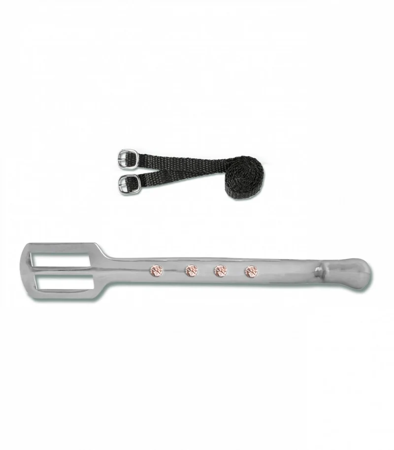 Waldhausen Sporenkristall, Roségold, mit Riemen, Kinder, 15 mm
