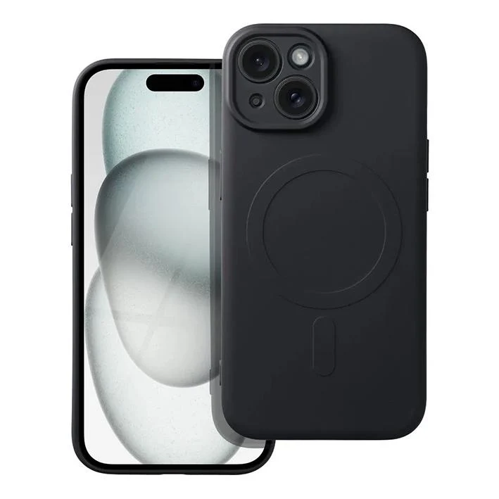iPhone 13 Handyhülle / Backcase Silikon Schwarz MagSafe kompatibel