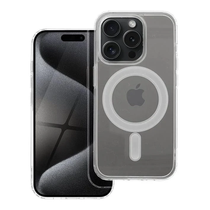 iPhone 15 Pro Handyhülle / Backcase Silikon Transparent MagSafe kompatibel