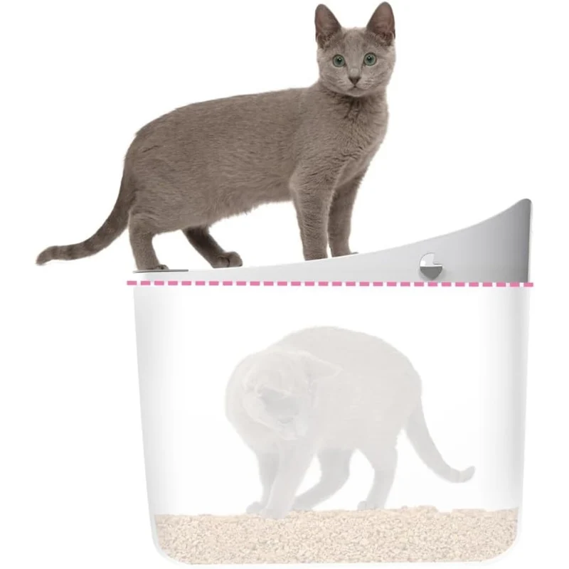 Catit PIXI Katzentoilette Hop In – Katzenklo mit Top-Einstieg, BPA-frei