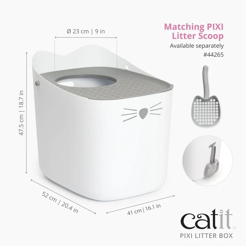 Catit PIXI Katzentoilette Hop In – Katzenklo mit Top-Einstieg, BPA-frei