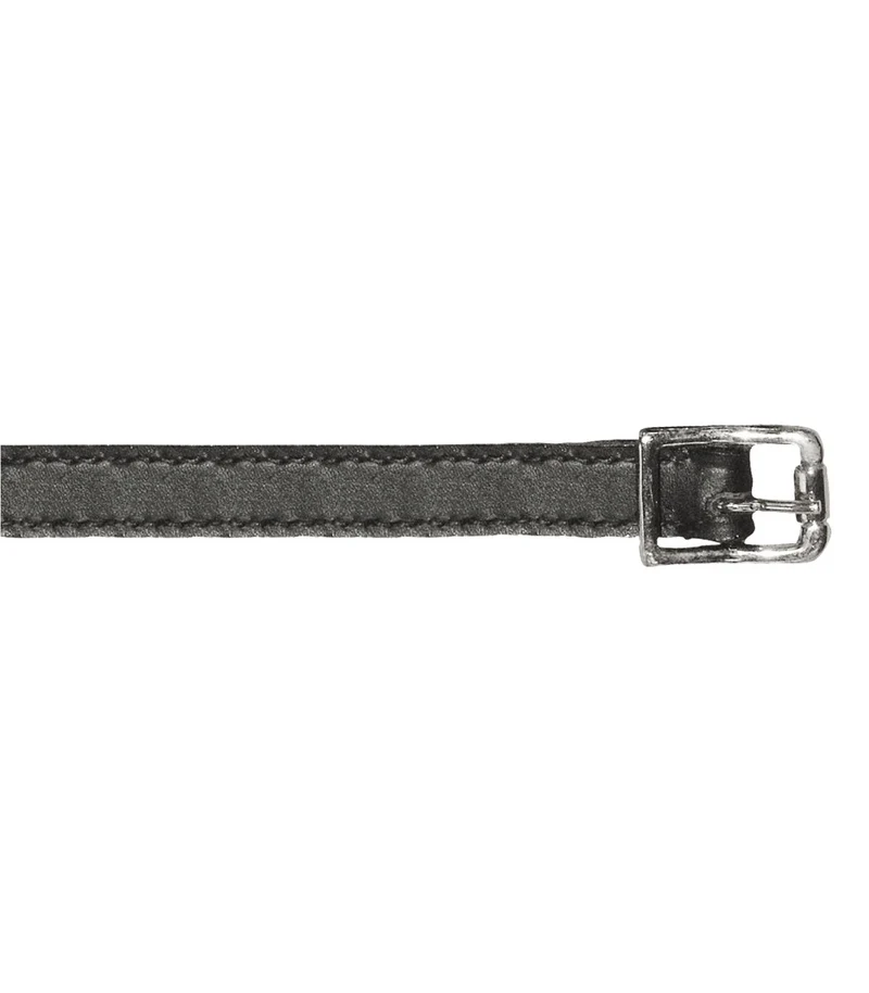 Sporenriemen Leder, schwarz, ca. 46cm