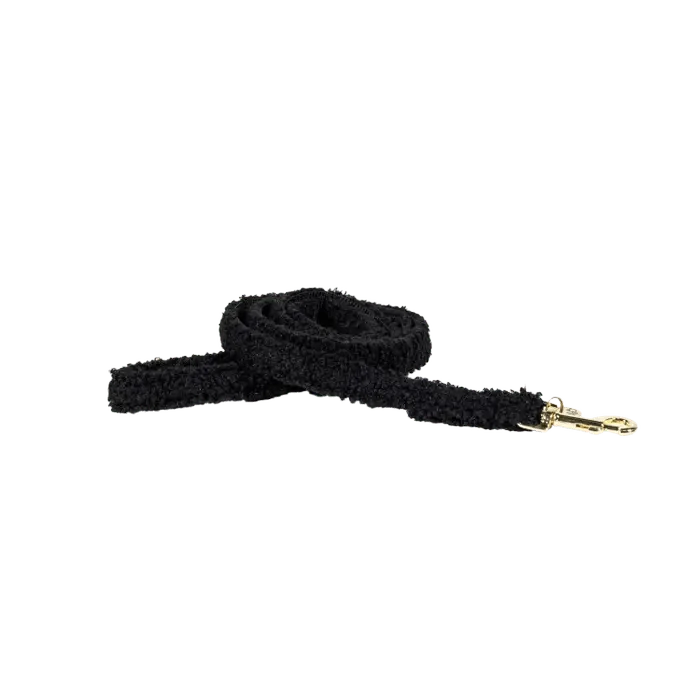Kentucky Hundeleine Teddy Fleece 120 cm - Schwarz