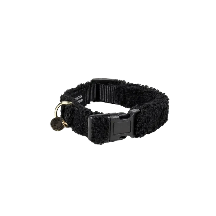 Kentucky-Halsband – „Teddy Fleece“ – Schwarz