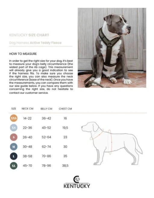 Kentucky Hundegeschirr – „Teddy Fleece“ – Beige
