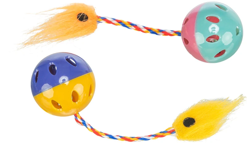 Set Rasselbälle mit Spielschwanz