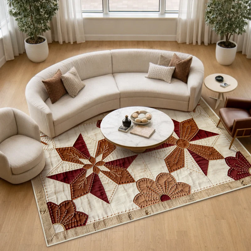Dekorativer Patchwork-Teppich