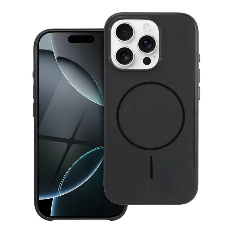 iPhone 15 Handyhülle / Backcase Glossy Schwarz / MagSafe kompatibel