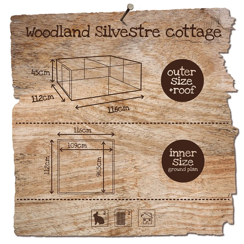 WOODLAND Kanninchenauslauf Silvestre Cottage weiss