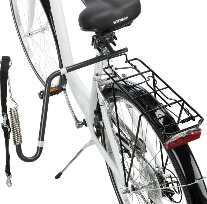 Biker-Set Fahrrad-Hundebügel in U-Form mit Abstandshalter und Federung