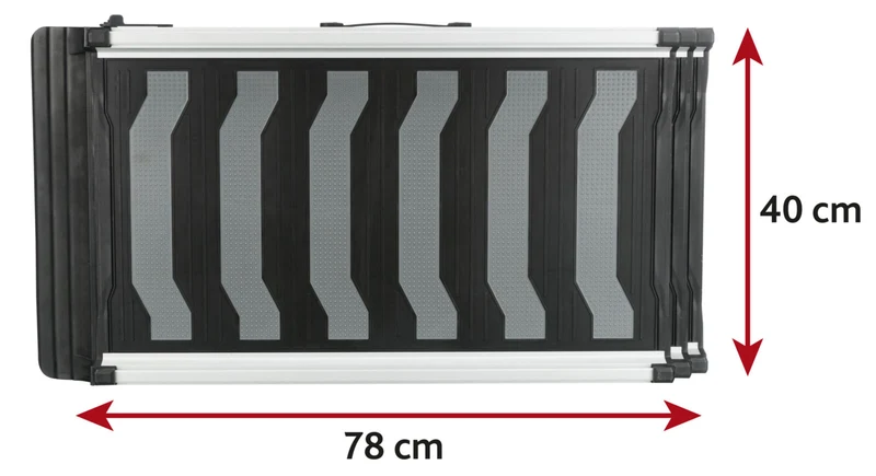 3-fach Teleskop-Rampe, Aluminium/TPR