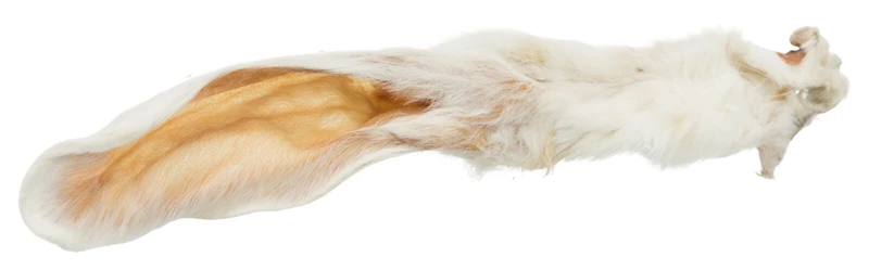 Kausnack Kaninchenohren mit Fell für Hunde
