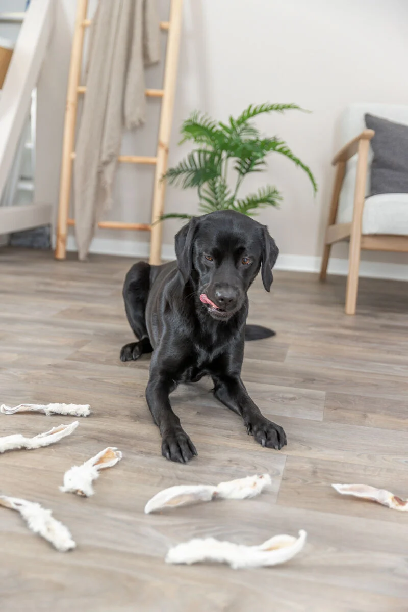 Kausnack Kaninchenohren mit Fell für Hunde