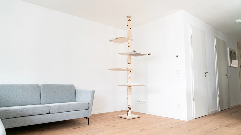 PURE SKY – Deckenhoher Kratzbaum XXL aus Birke