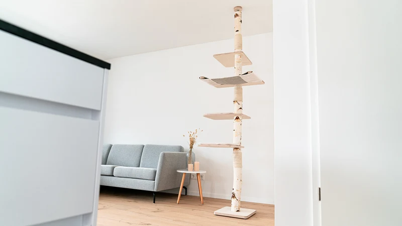 PURE SKY – Deckenhoher Kratzbaum XXL aus Birke