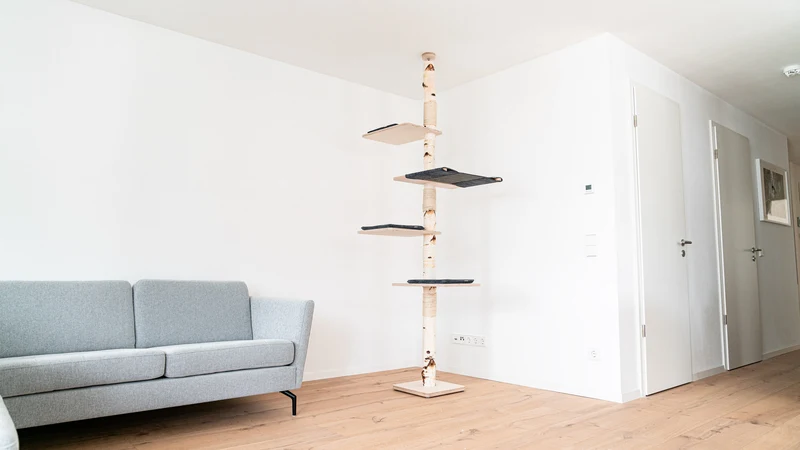 PURE SKY – Deckenhoher Kratzbaum XXL aus Birke