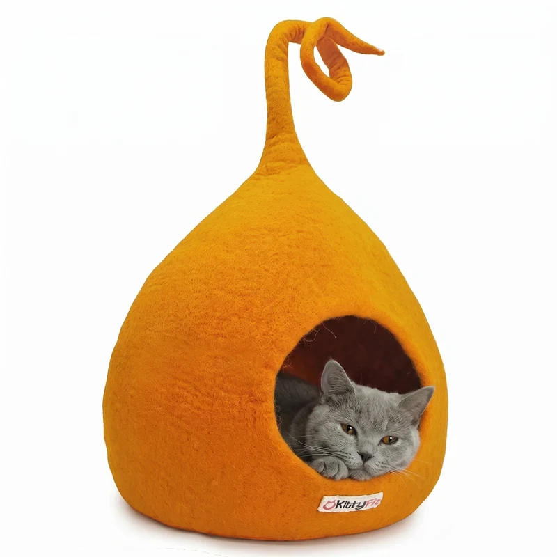 Katzenhöhle | Orange mit Zipfel