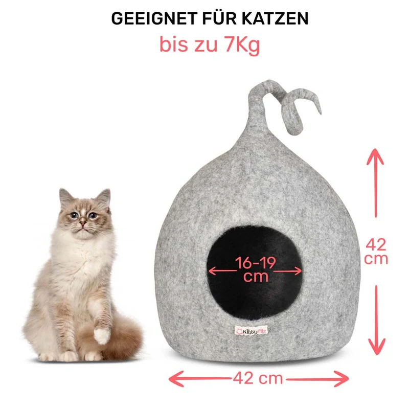 Katzenhöhle | Grau mit Zipfel